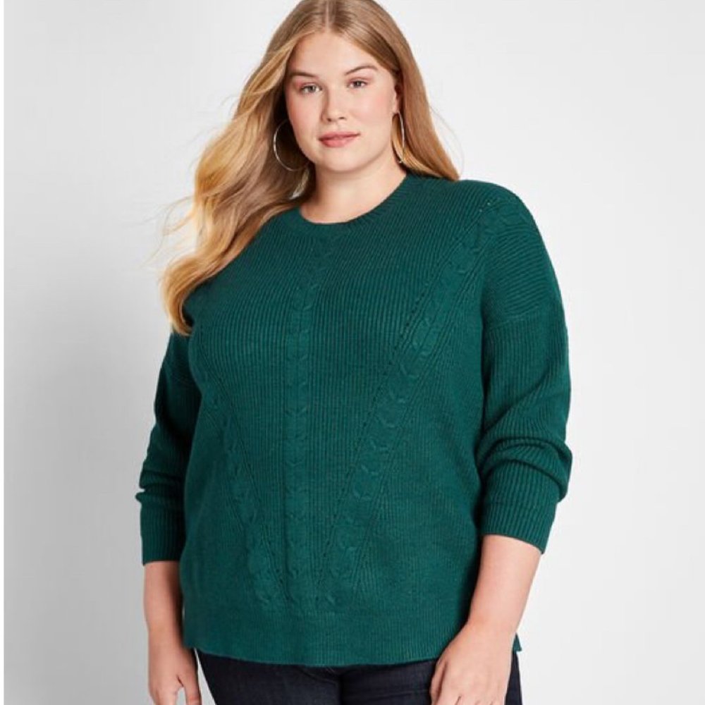 NWT Count on It Cable Knit Sweater